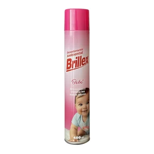 Desodorante Ambiental Spray, Aroma Bebé, 400 ml - Embalaje 12 unidades, Brillex