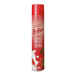 Desodorante Ambiental Spray, Aroma Frutilla Crema, 400 ml - Embalaje 12 unidades, Brillex