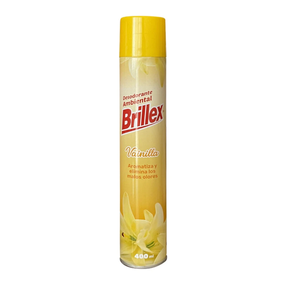 Desodorante Ambiental Spray, Aroma Vainilla, 400 ml - Embalaje 12 unidades, Brillex